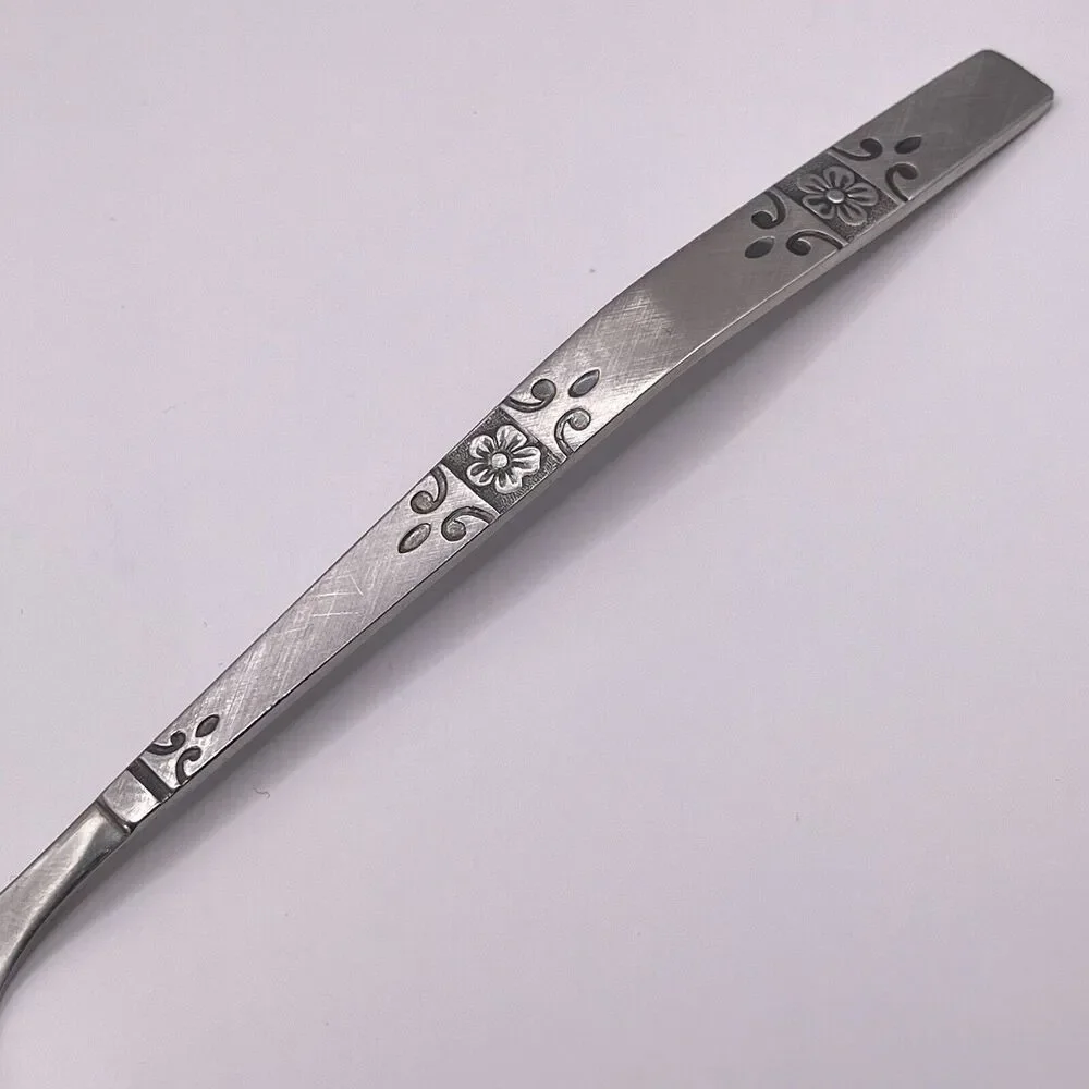 ONEIDA Profile Orlando Stainless Flatware Gravy Ladle MCM Mid-Century Floral 8